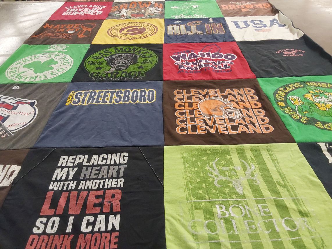 T-shirt quilt featuring cleveland browns by Tracy from OH