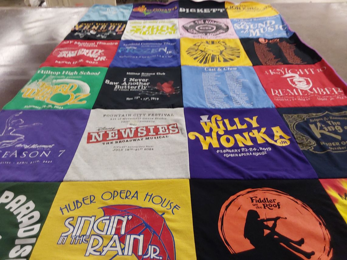 T-shirt quilt from hilltop high school by Larry from OH