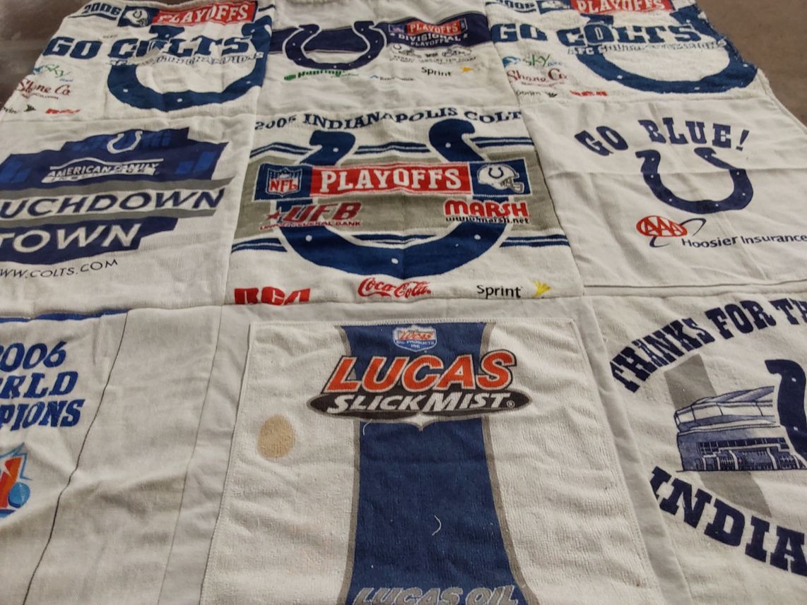 T-shirt quilt featuring indianapolis colts by Richard from FL