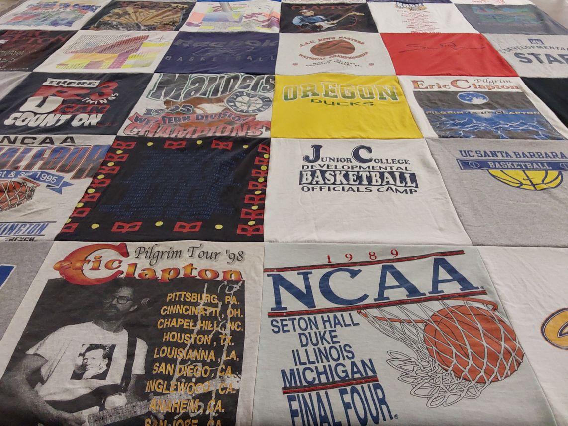 T-shirt quilt featuring seton hall university, duke university by Scott from TX