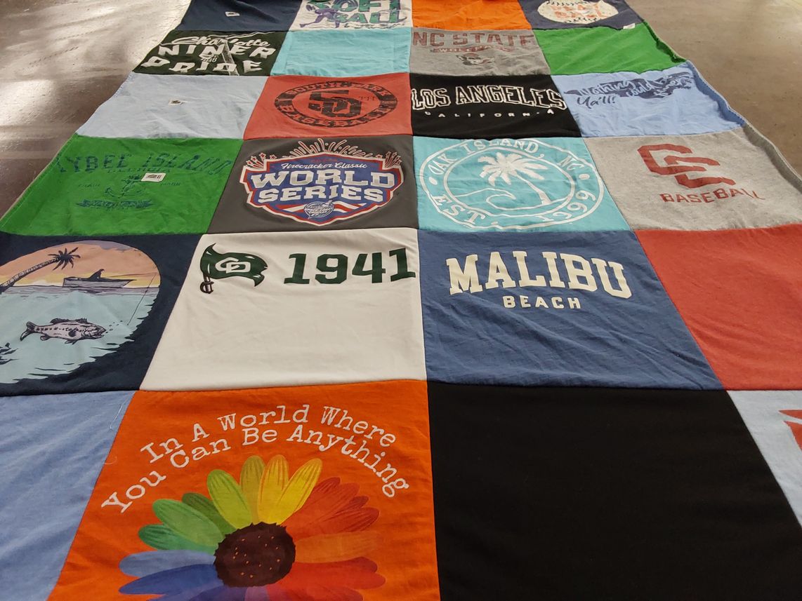 T-shirt quilt from north carolina state university by Jeannette from NC