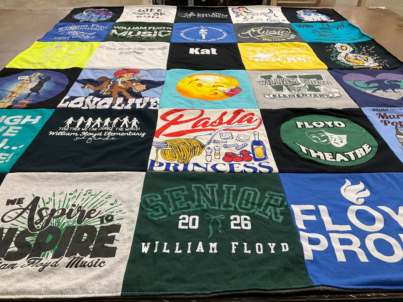 T-shirt quilt from william floyd elementary school by Christine from NY