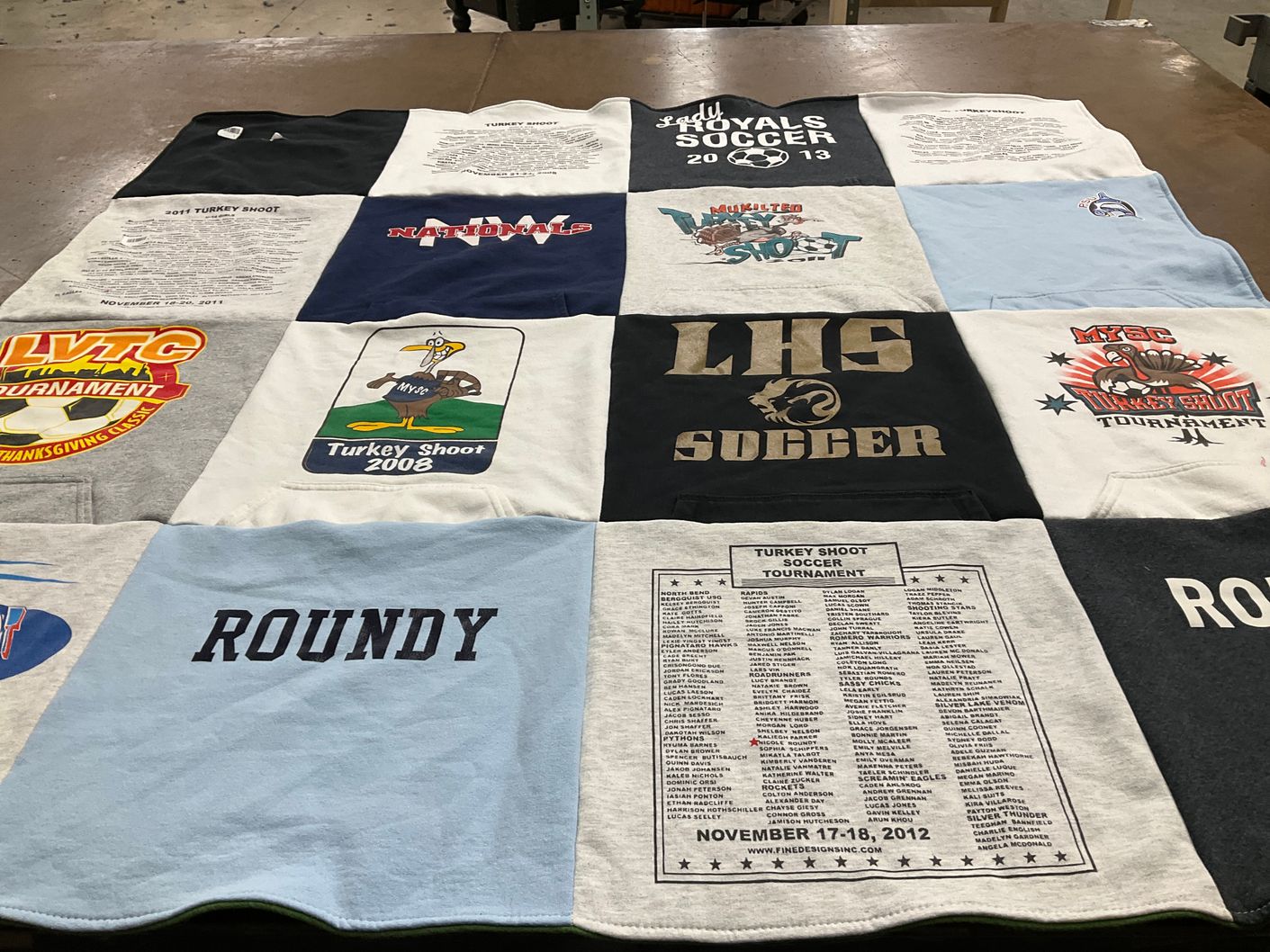 T-shirt quilt featuring lady royals soccer by Brandis from WA