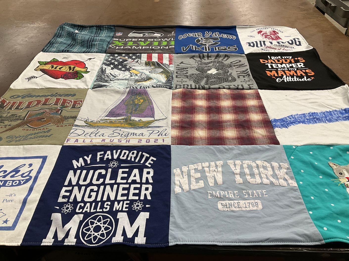 T-shirt quilt featuring seattle seahawks by jamie from WA