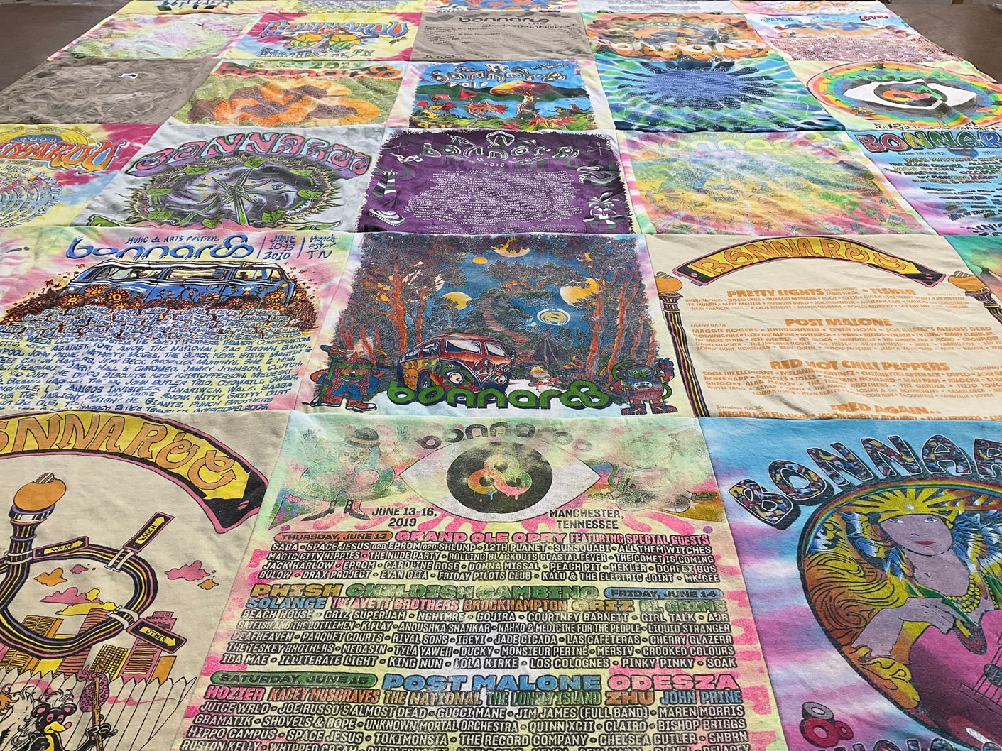 T-shirt quilt with music, arts themes by William from TN