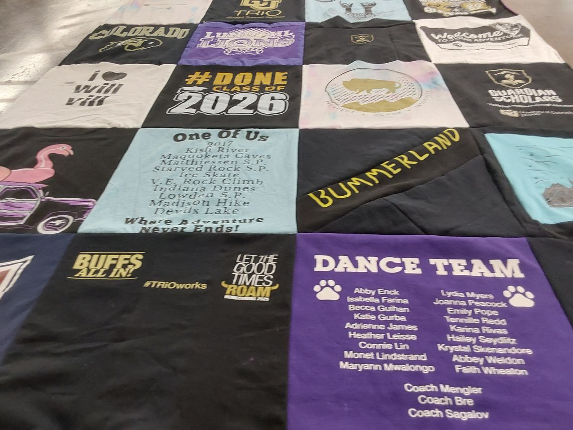 T-shirt quilt from university of colorado by Caroline from CA