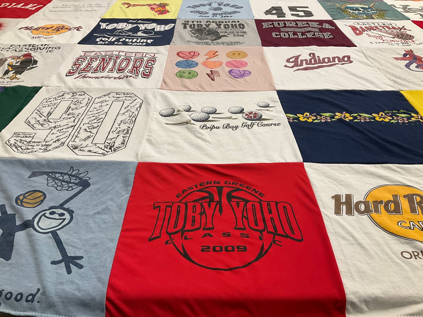 T-shirt quilt featuring eastern greene high school, toby yho by Kimberly from FL