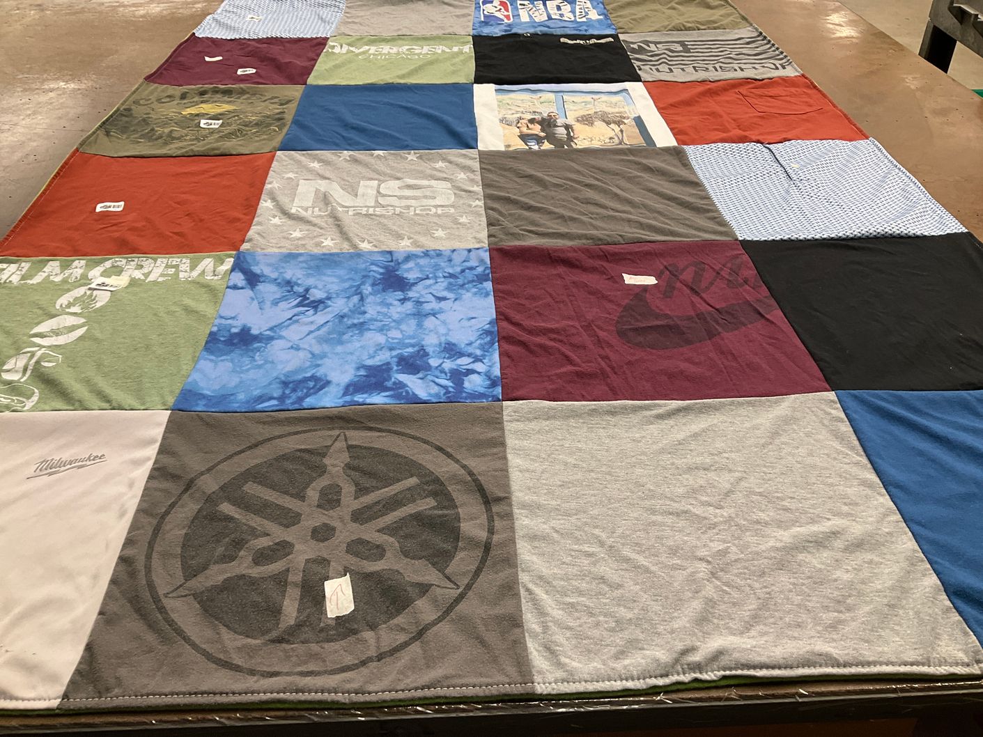T-shirt quilt with sports themes by ALEJANDRA from CA