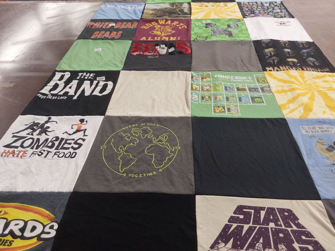 T-shirt quilt from white bear lake, hogwarts alumni by Karla from MN