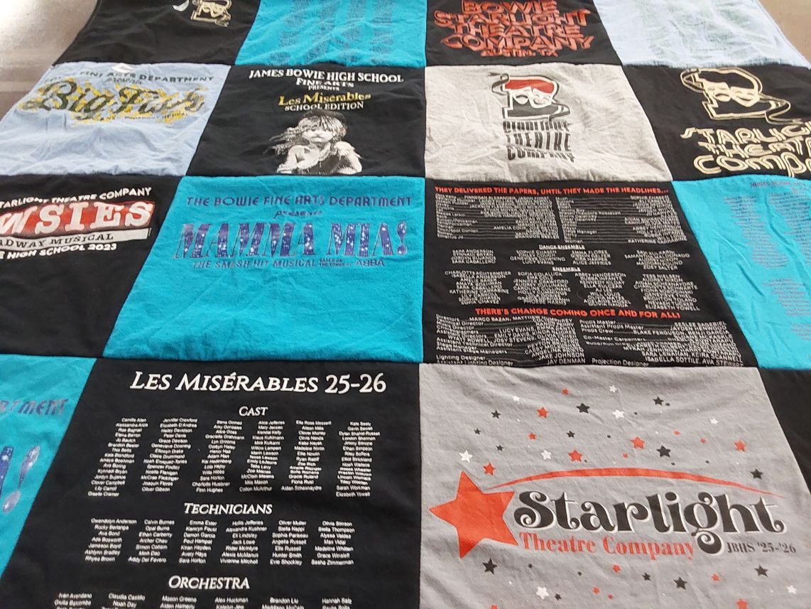 T-shirt quilt from james bowie high school by Elizabeth from TX