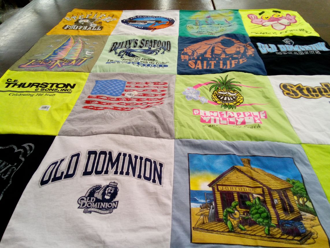 T-shirt quilt from old dominion university by Laurie from NH
