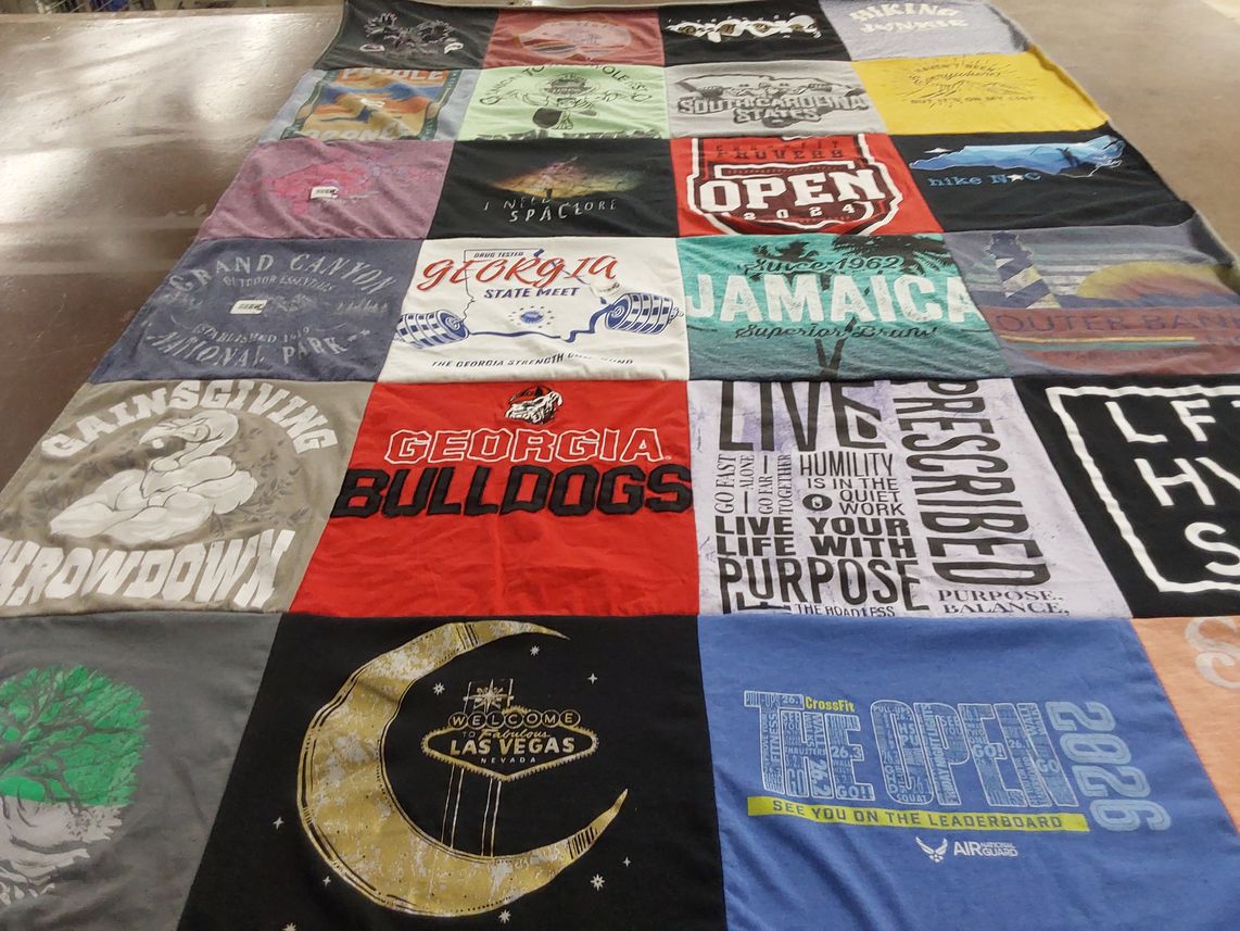 T-shirt quilt featuring georgia bulldogs by April from SC