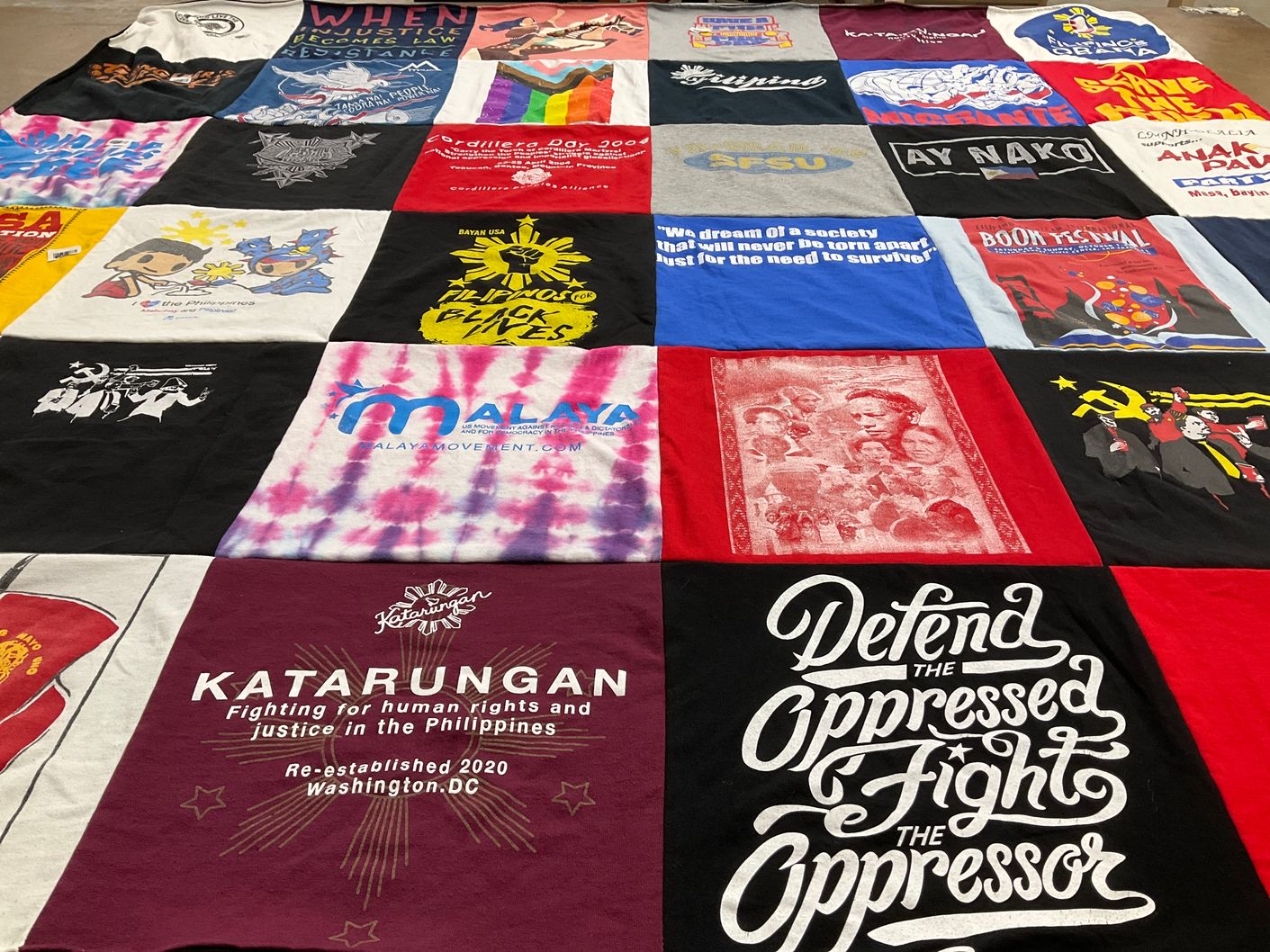 T-shirt quilt from san francisco state university by Rissa from VA