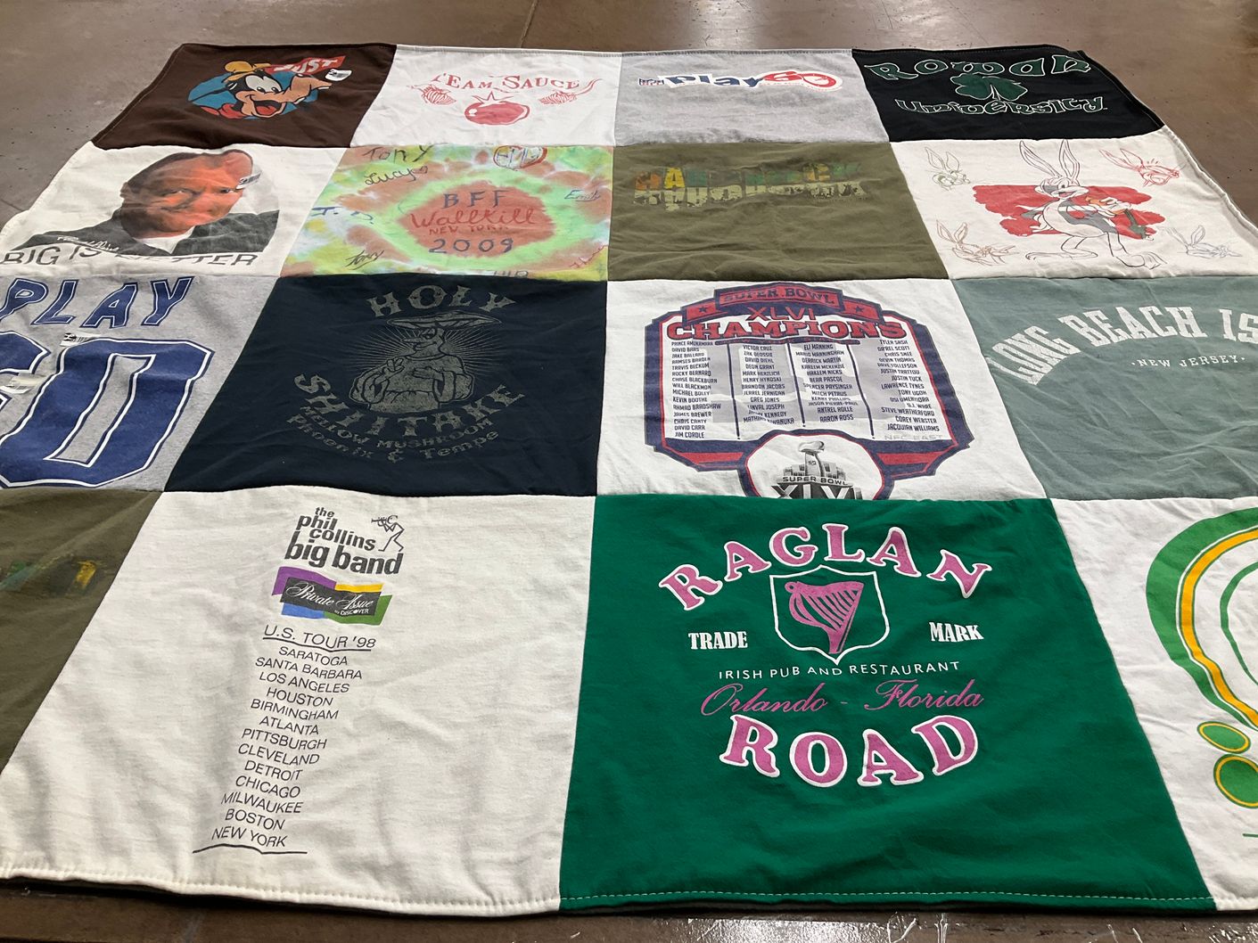T-shirt quilt from rowan university by Lisa from CO