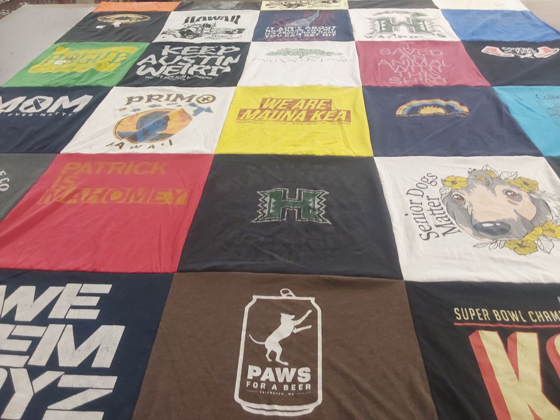 T-shirt quilt from university of hawaii by Patrick from WA