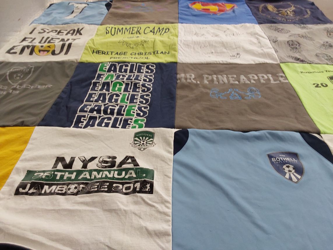 T-shirt quilt featuring bothell soccer team by Linda from WA