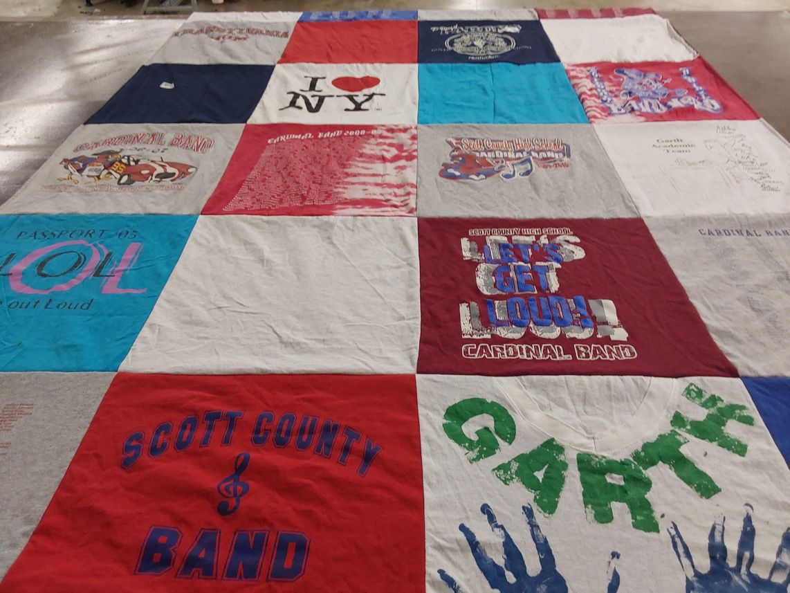 T-shirt quilt from scott county high school by Nina from KY