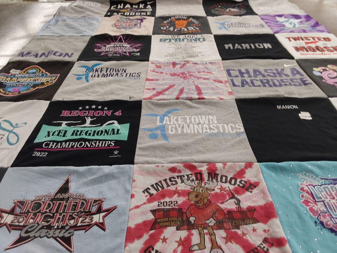 T-shirt quilt featuring chaska lacrosse by Lisa from MN