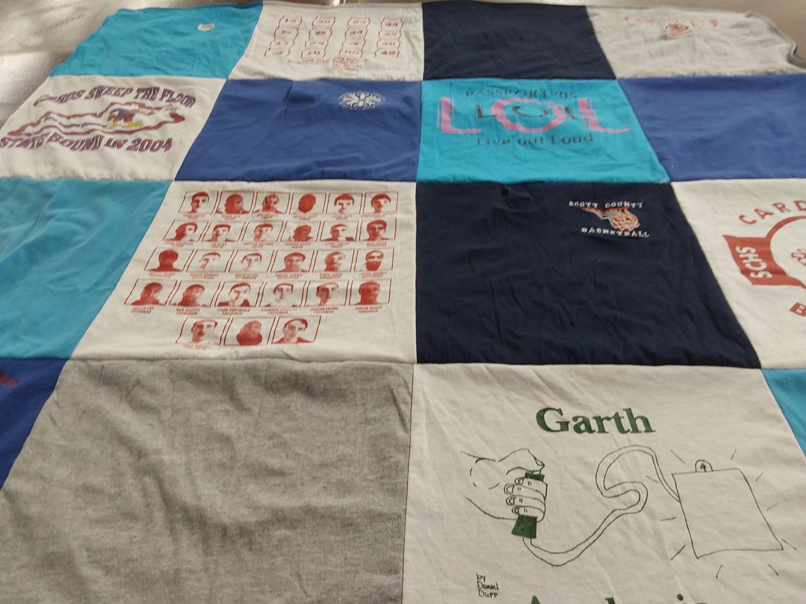 T-shirt quilt from scott county high school by Nina from KY