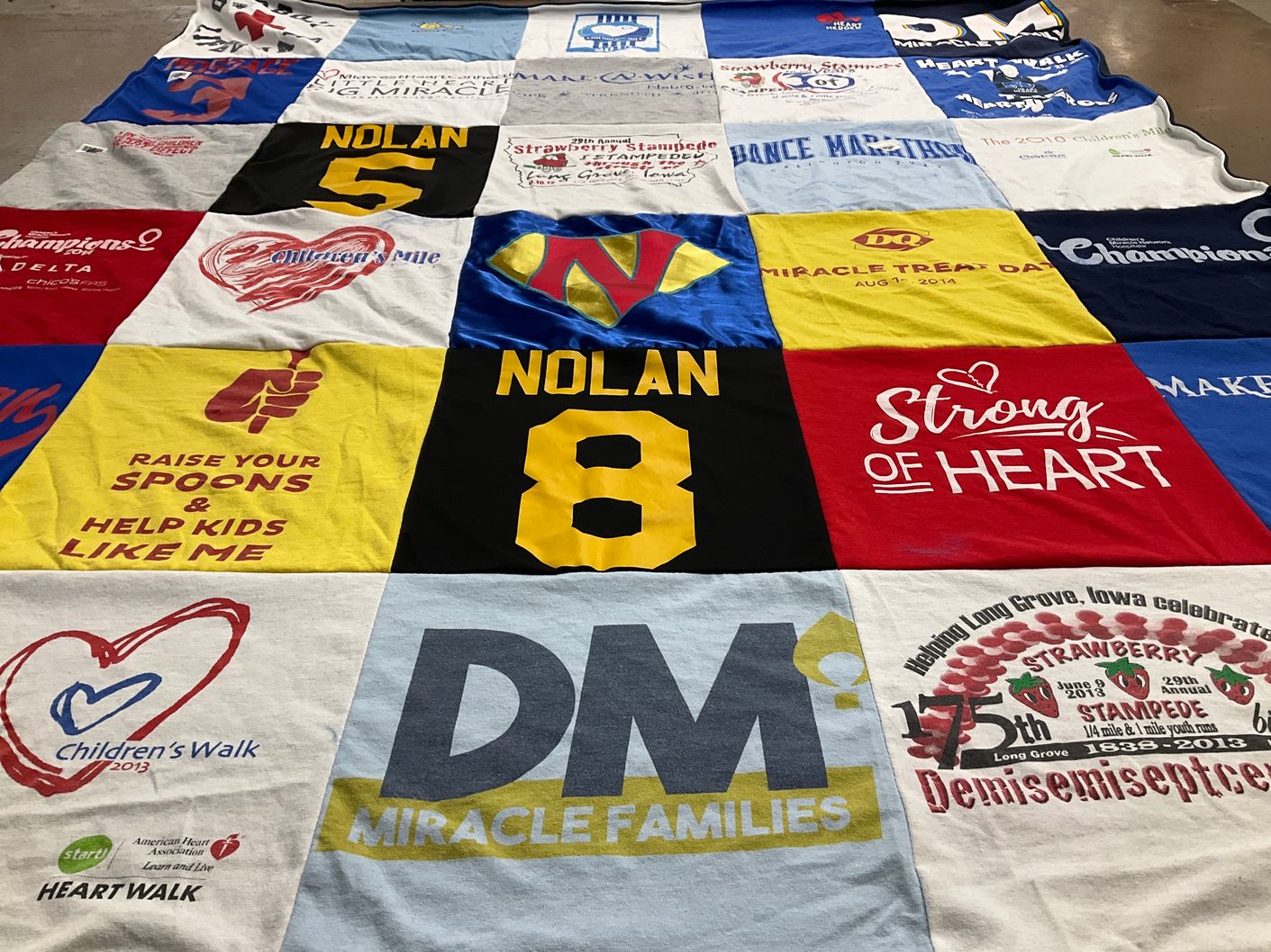T-shirt quilt with philanthropy, children's health themes by Page from NE