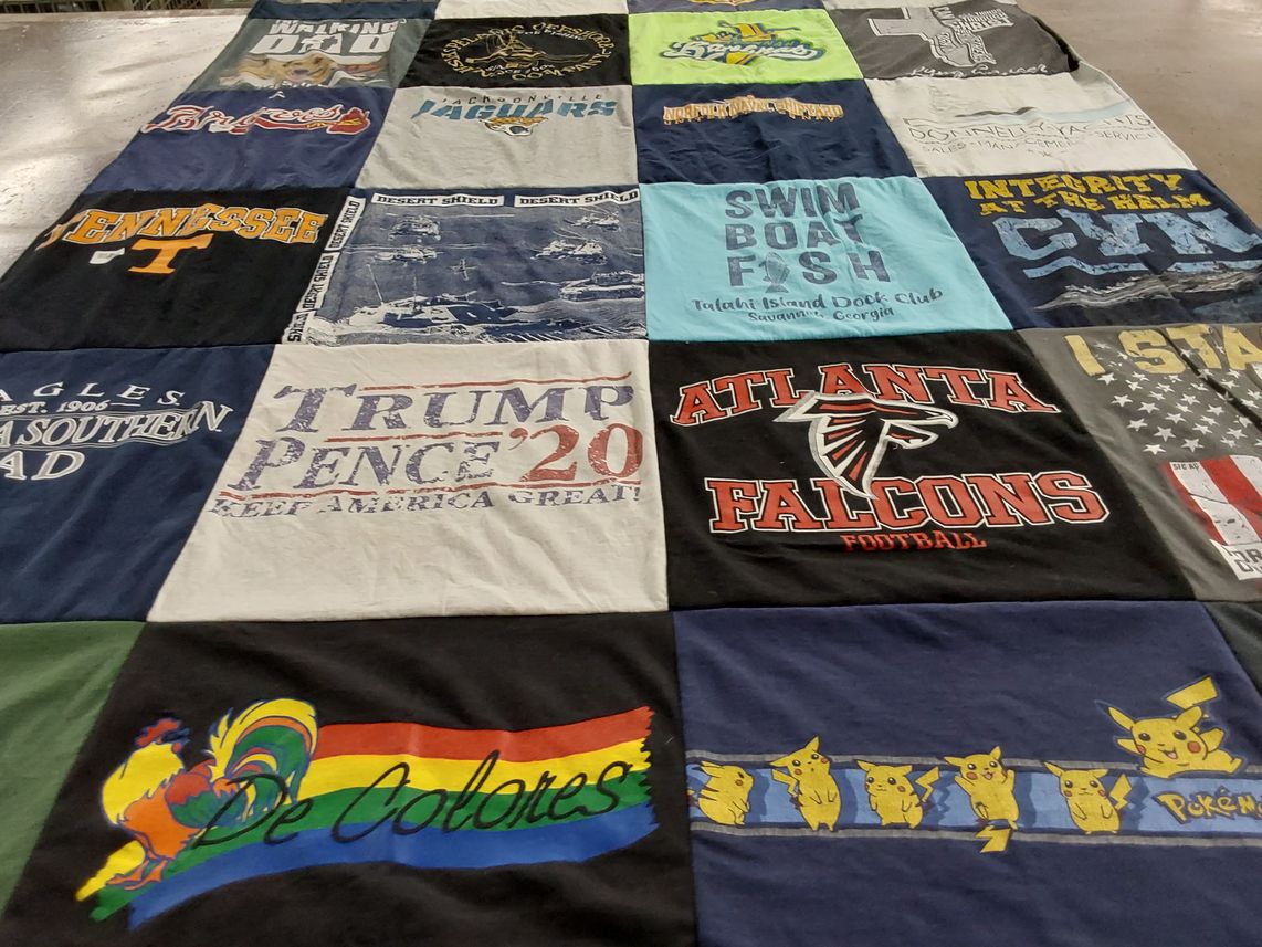 T-shirt quilt featuring atlanta falcons football by Lisa from GA