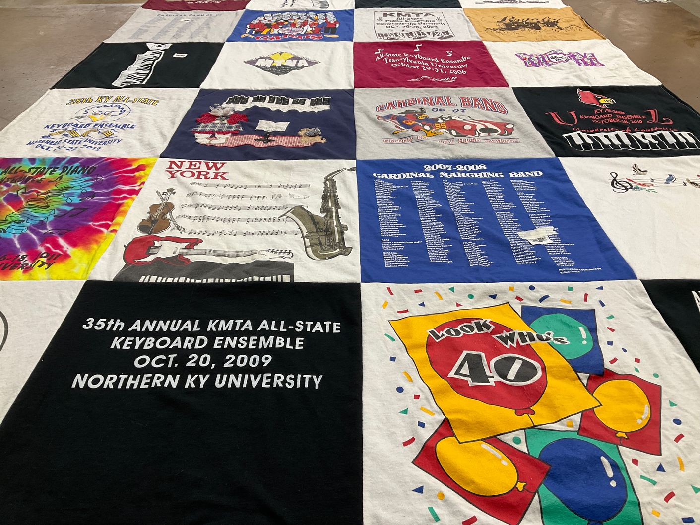 T-shirt quilt from northern kentucky university by Nina from KY