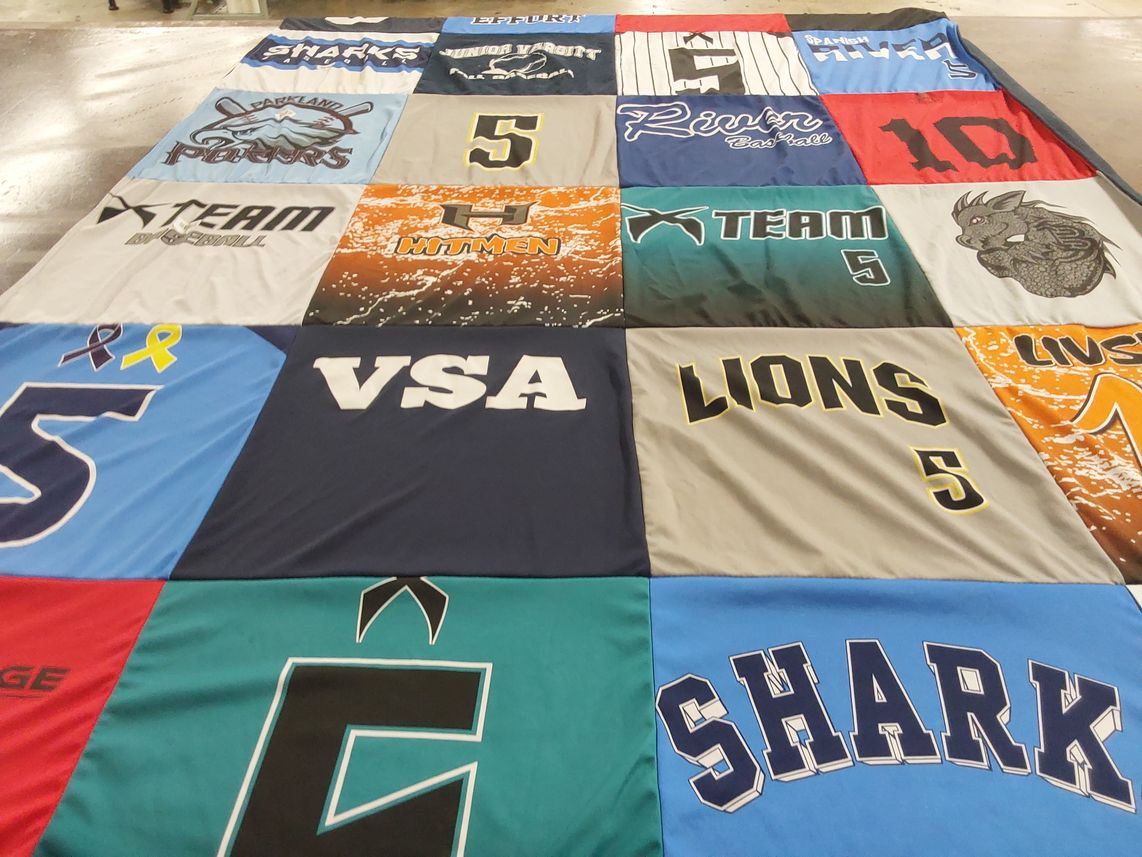 T-shirt quilt featuring heartland fear, lions by Kristy from FL