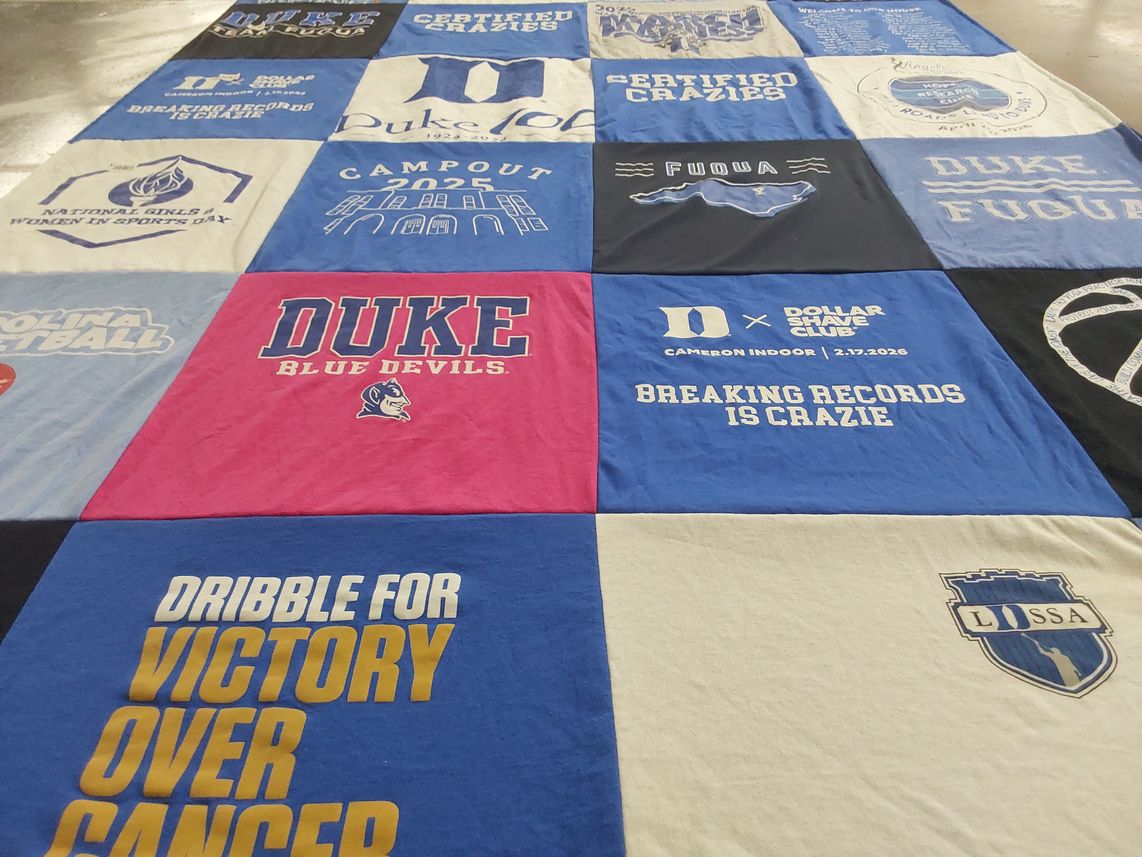 T-shirt quilt featuring duke blue devils by JOHN from UT