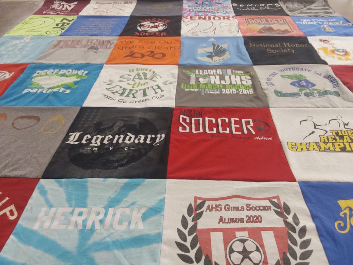 T-shirt quilt featuring austin soccer by Shannon from MN