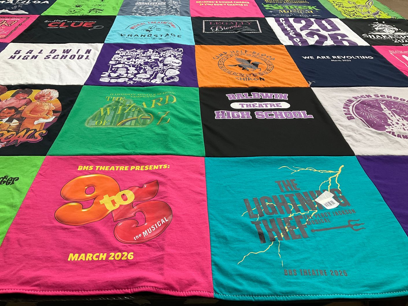 T-shirt quilt from baldwin high school by Charity from PA
