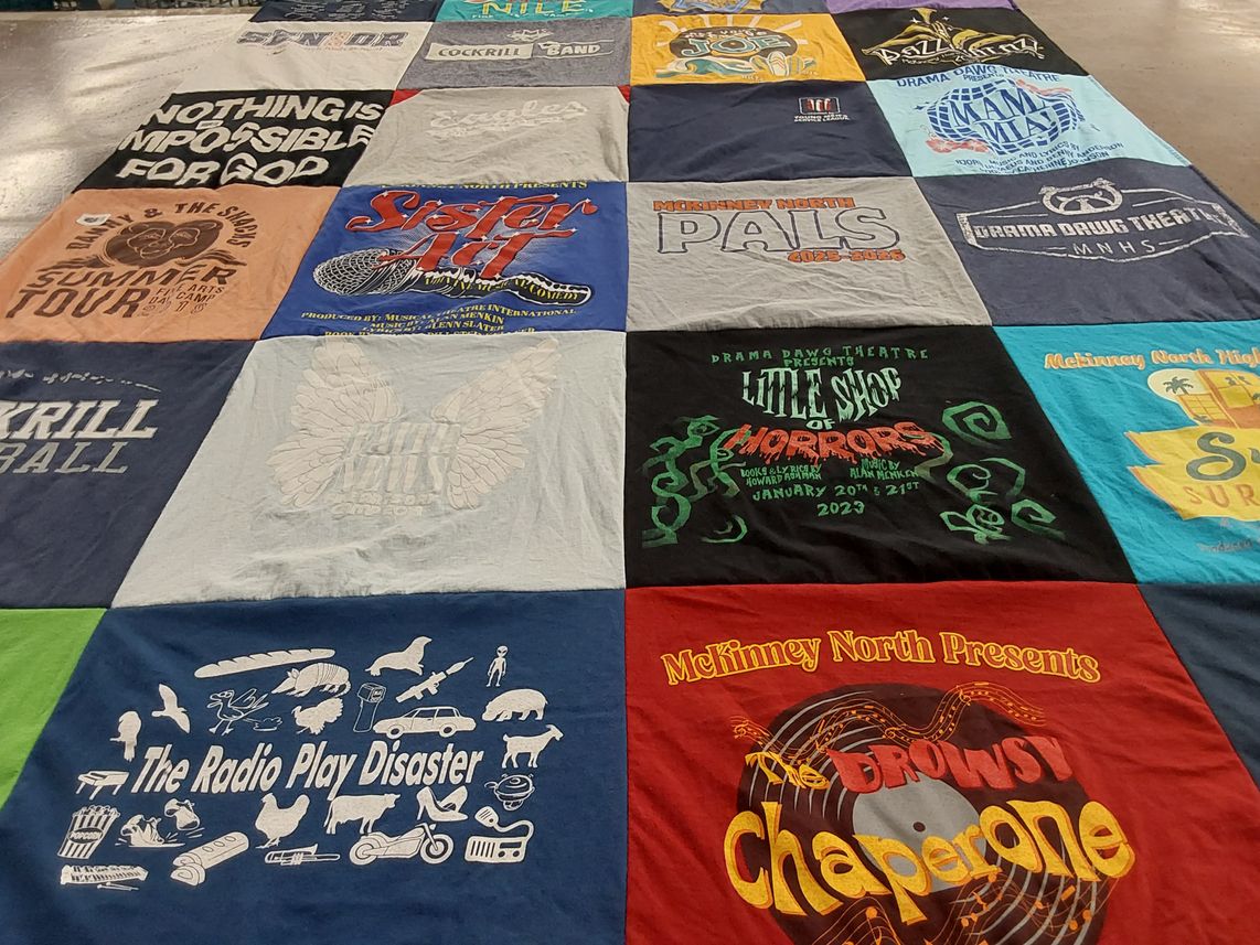 T-shirt quilt from mckinney north high school by Lisa from TX