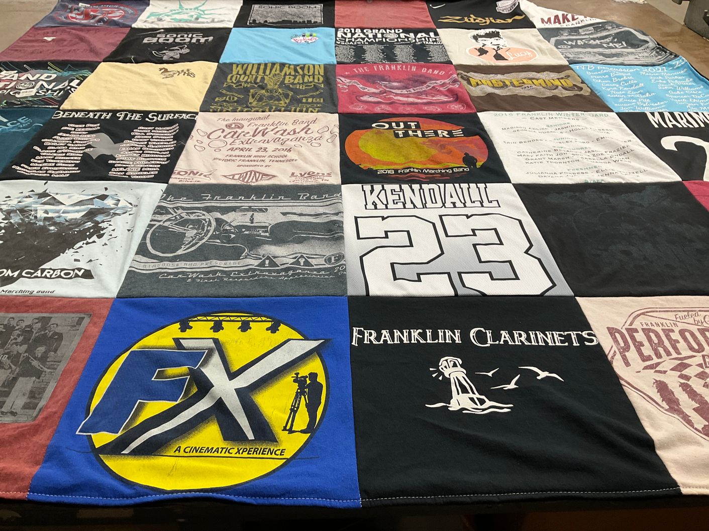 T-shirt quilt from franklin high school by amy from TN