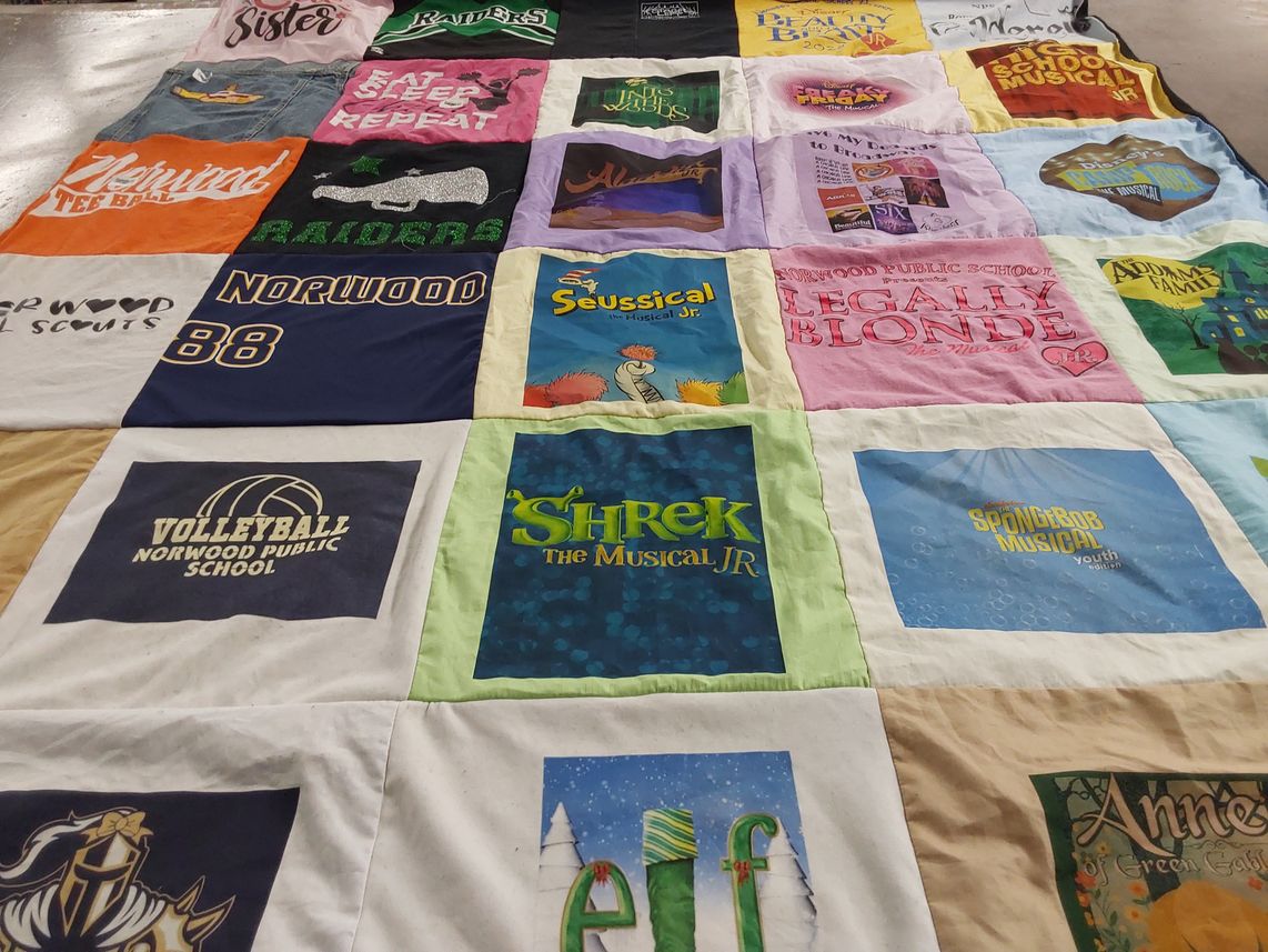 T-shirt quilt from norwood public school by Barbara from NJ