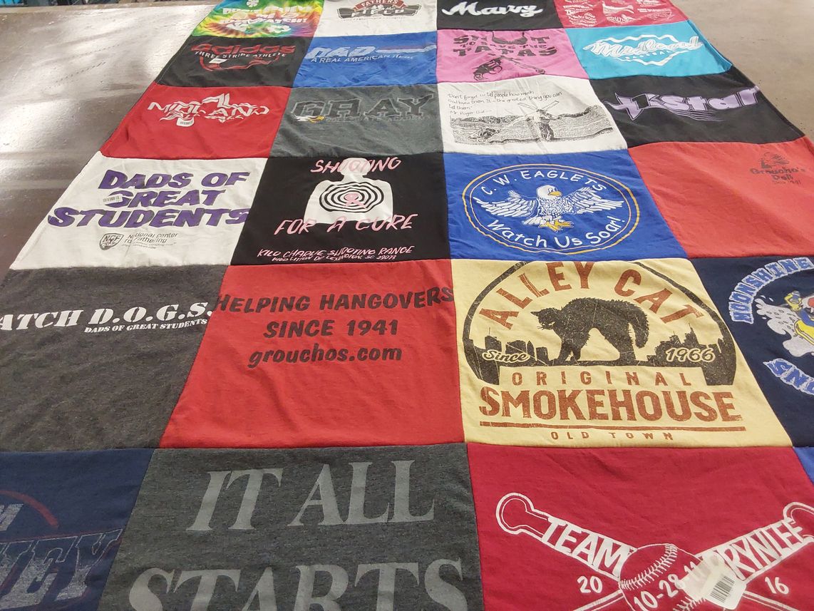 T-shirt quilt featuring team, rynee by David from SC