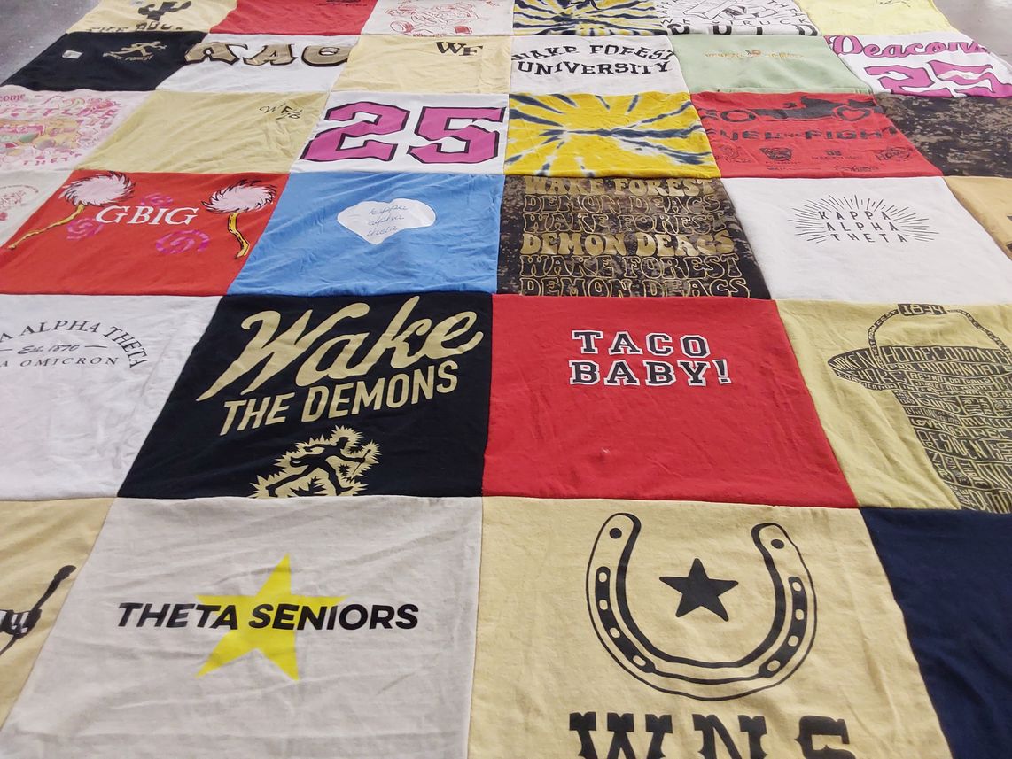 T-shirt quilt featuring wake forest deacons by Jessica from NY