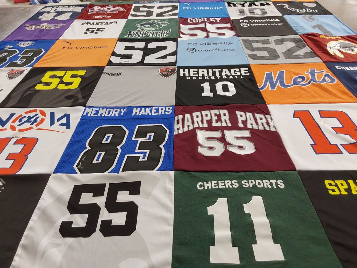 T-shirt quilt from harper park high school, heritage high school by Michelle from VA