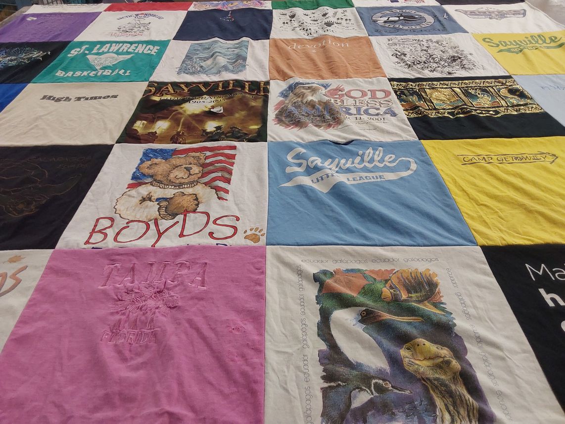 T-shirt quilt from st. lawrence university by AnnA from TN
