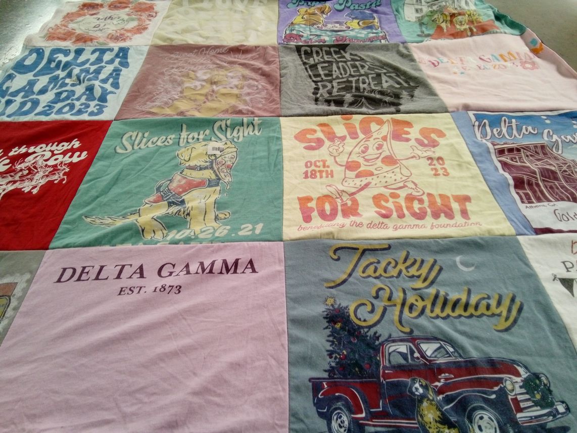 T-shirt quilt with sight, charity themes by Nicole from GA