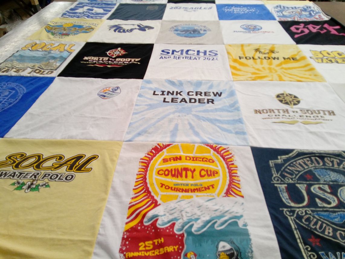 T-shirt quilt from santa margarita catholic high school by Soojin from CA