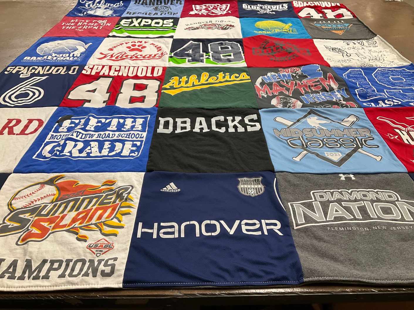 T-shirt quilt featuring hanover soccer club by Lisa from NJ