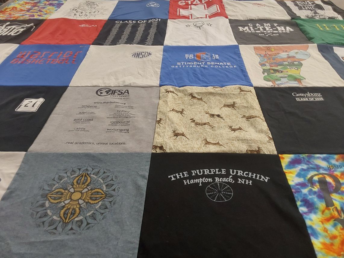T-shirt quilt featuring gettysburg college basketball by Karlea from NH