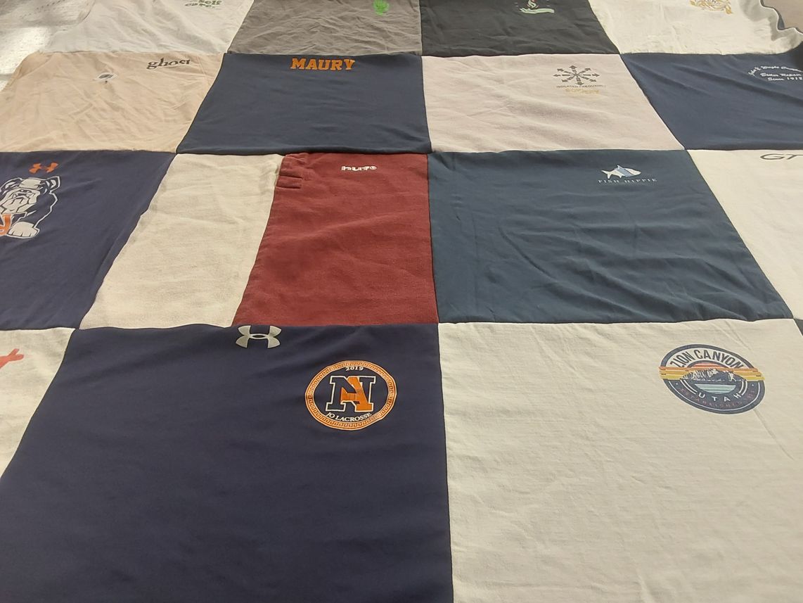 T-shirt quilt from norfolk academy by Elizabeth from MD