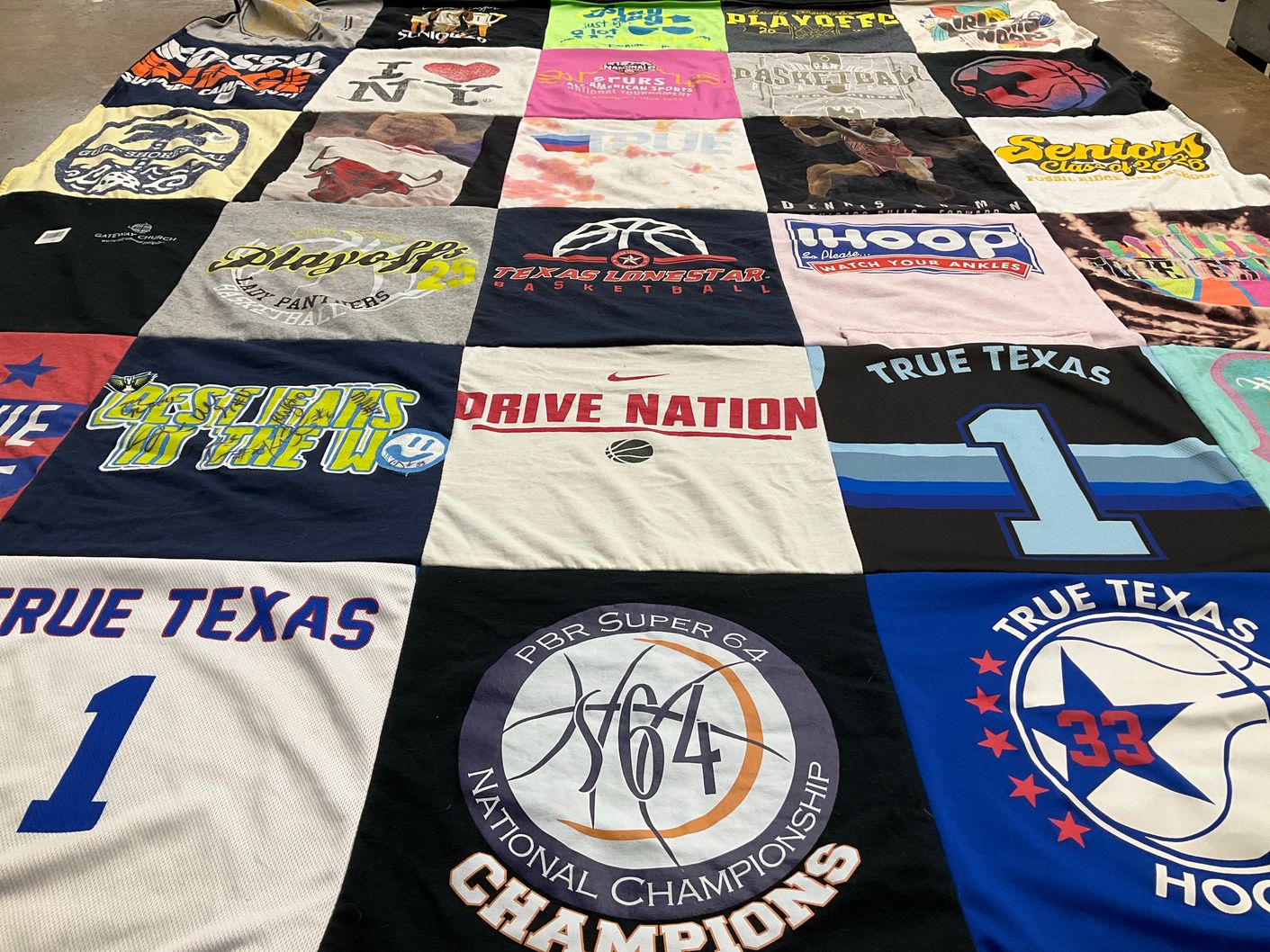 T-shirt quilt featuring true texas by Amy from TX