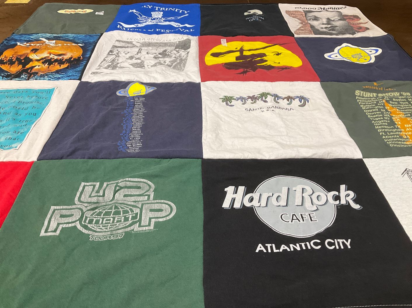 T-shirt quilt with music, festivals themes by John from MD
