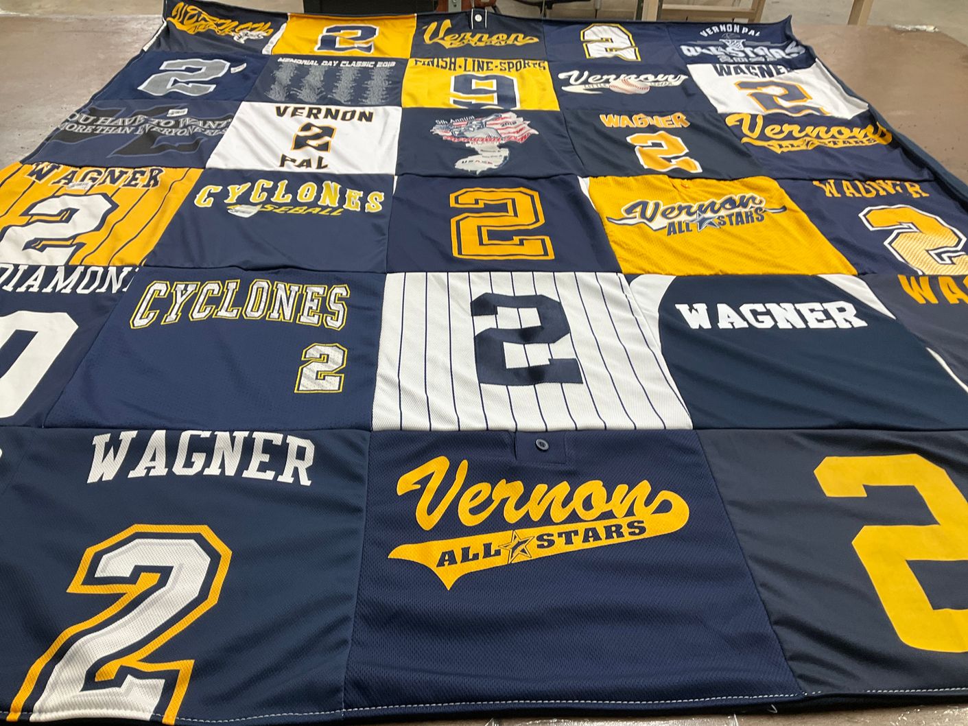 T-shirt quilt featuring wagner, cyclones by Scott from NJ