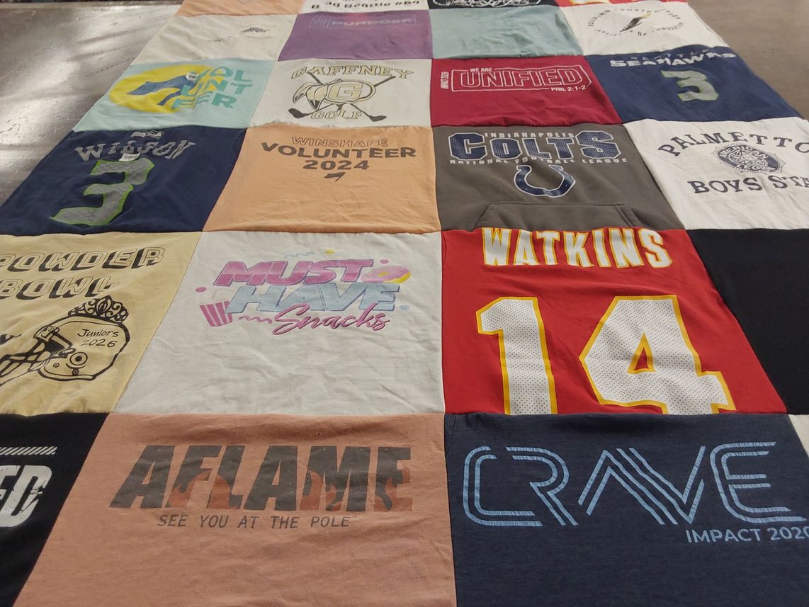 T-shirt quilt featuring indianapolis colts by Christa from SC