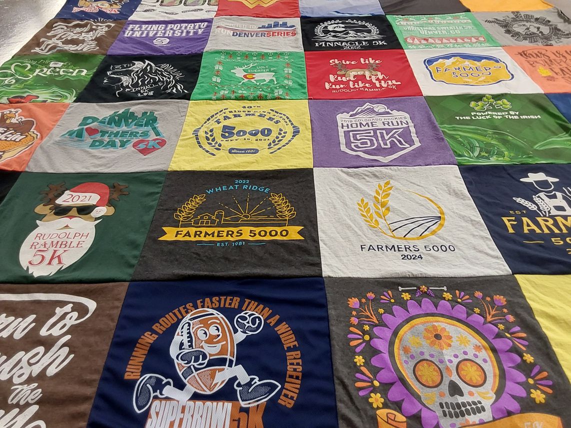 T-shirt quilt from flying potro university by Cynthia from CO