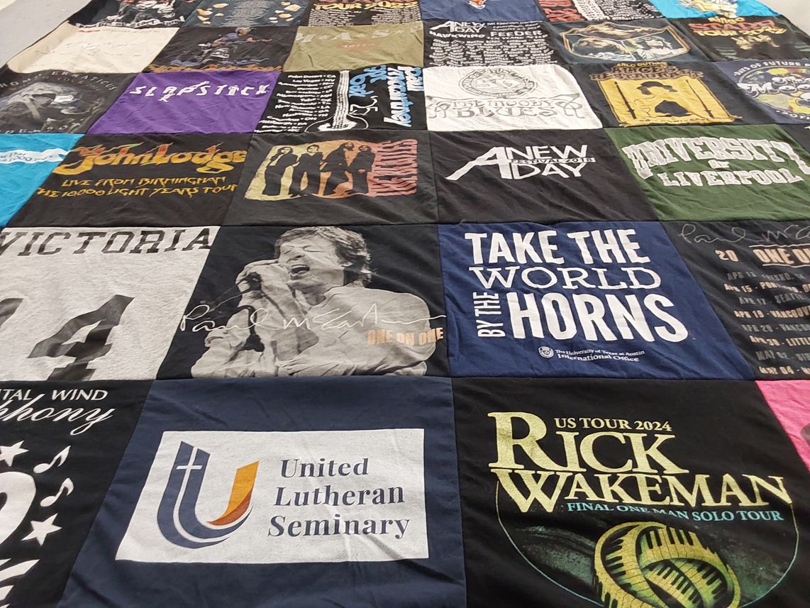 T-shirt quilt from the university of texas at austin by Victoria from PA