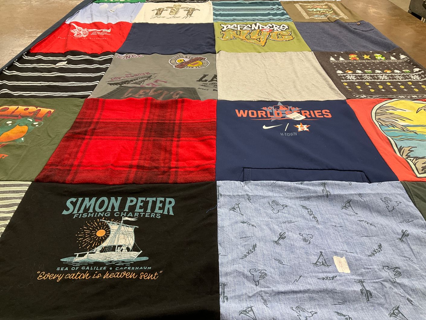 T-shirt quilt featuring houston astros by Brijette from TX