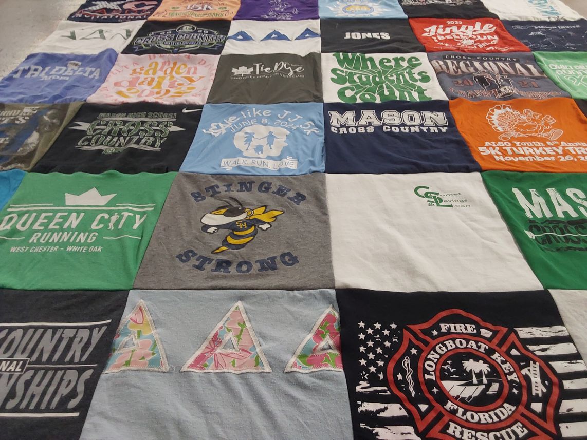 T-shirt quilt featuring mason cross country by Erin from FL